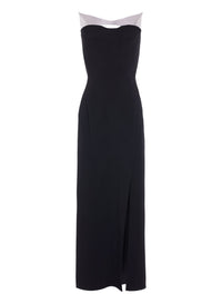 Robe de soirée structurée sans bretelles - Black