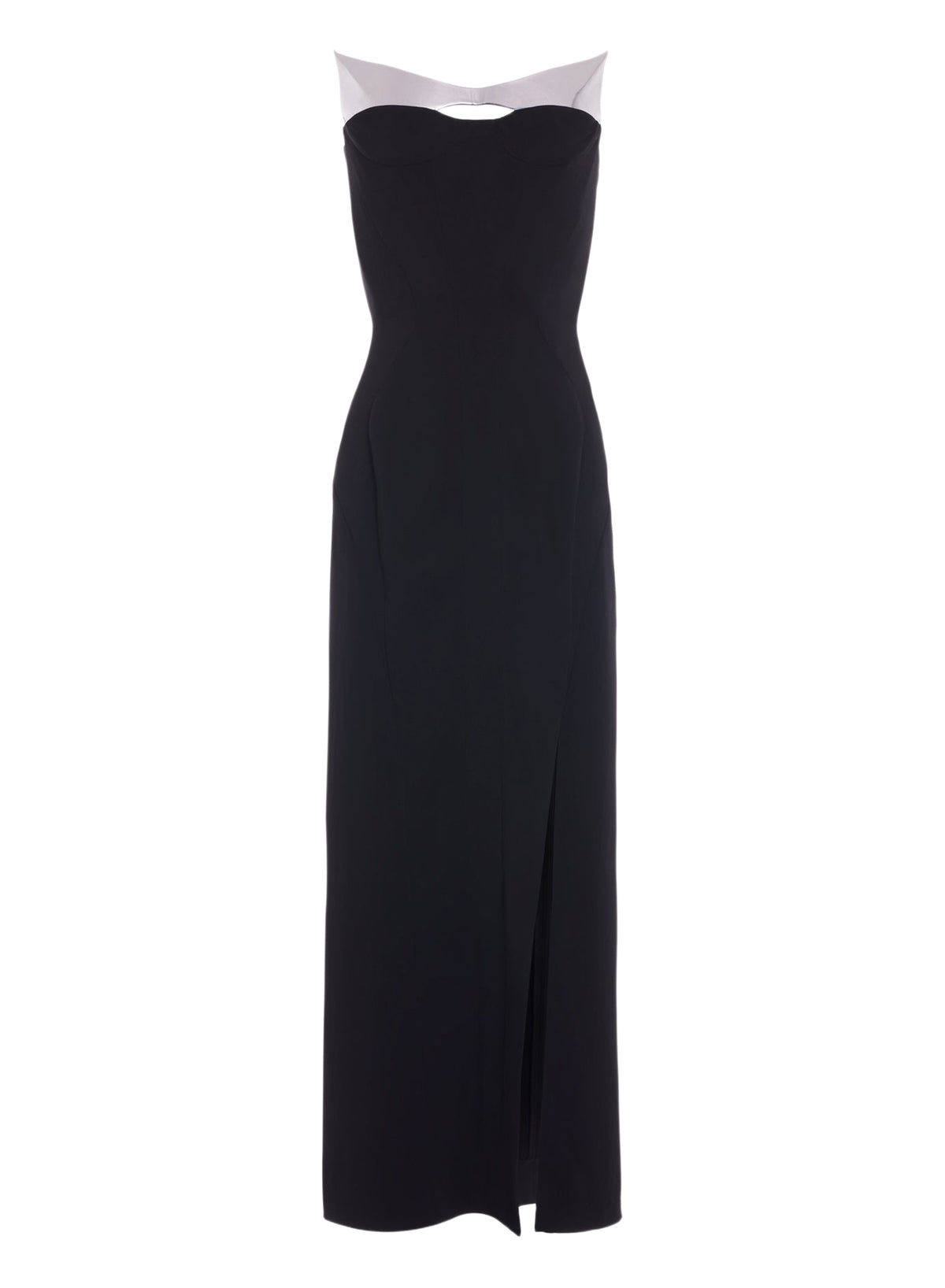 Robe de soirée structurée sans bretelles - Black