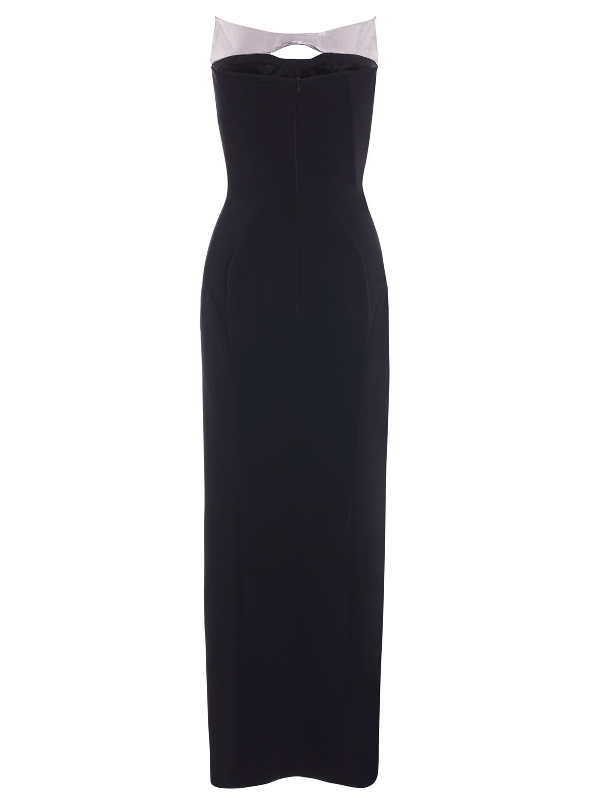 Robe de soirée structurée sans bretelles - Black