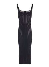 CORSETED MIDI GOWN
