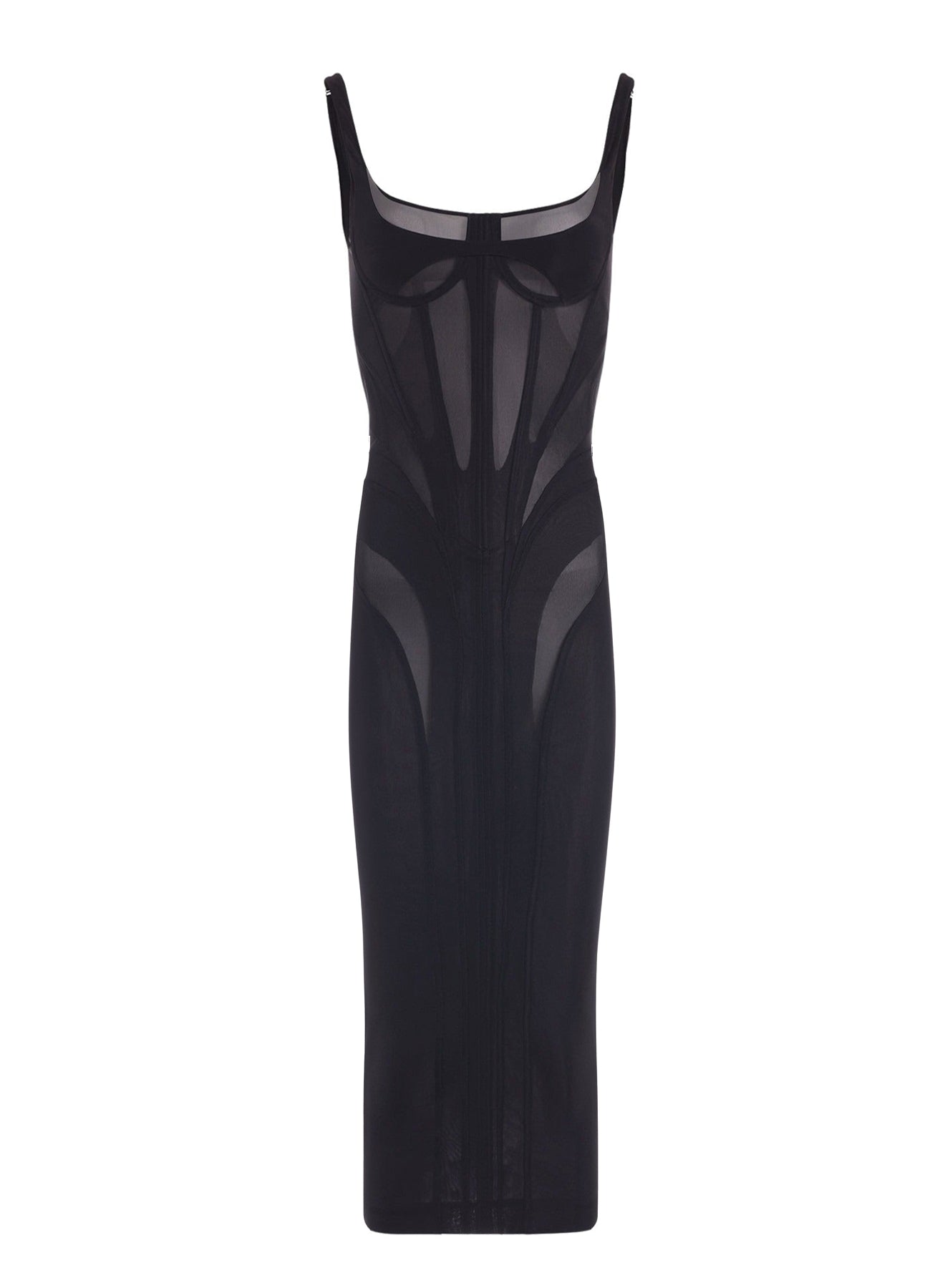 CORSETED MIDI GOWN