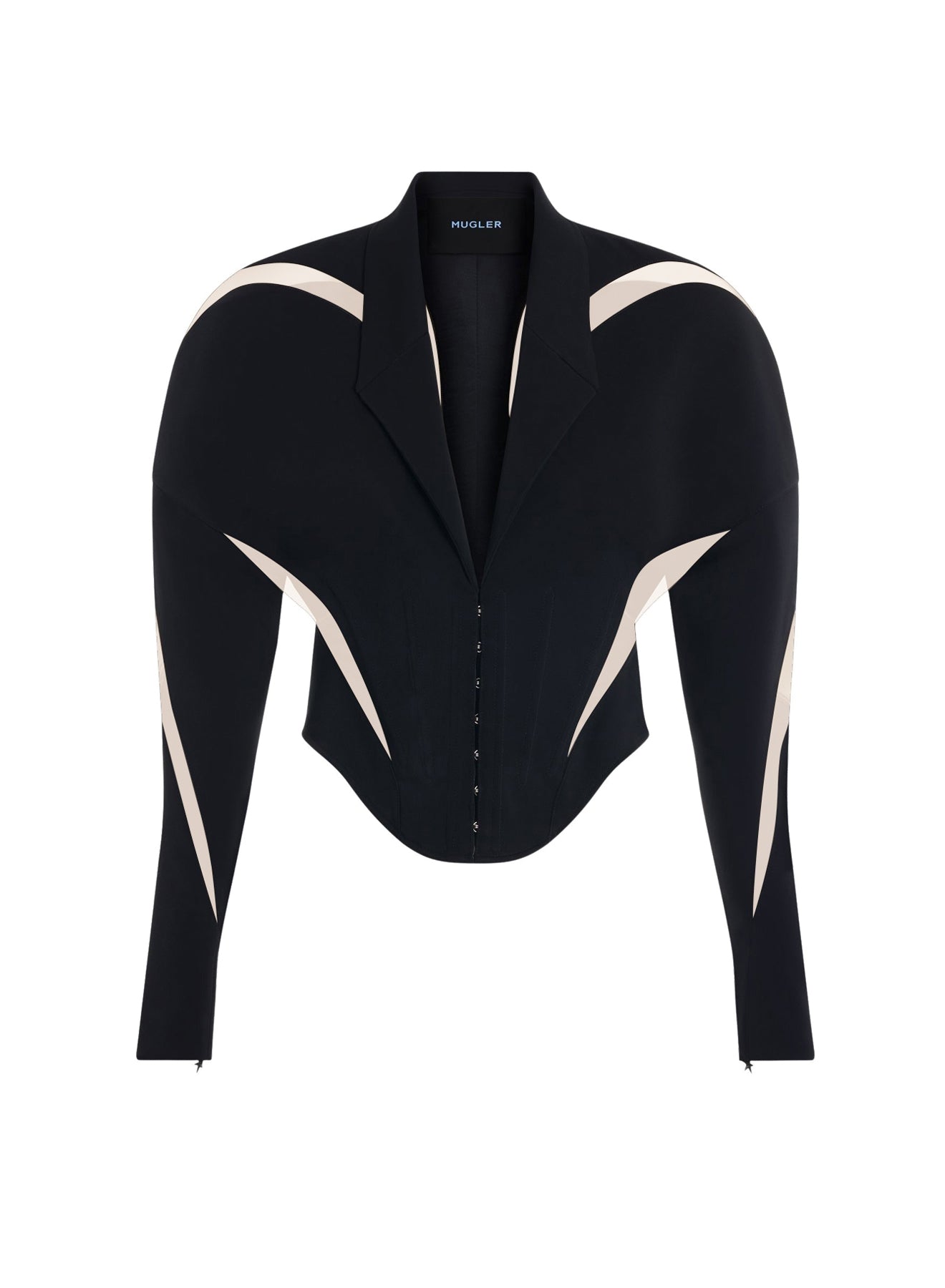 CORSETED JACKET WITH TULLE INSERT