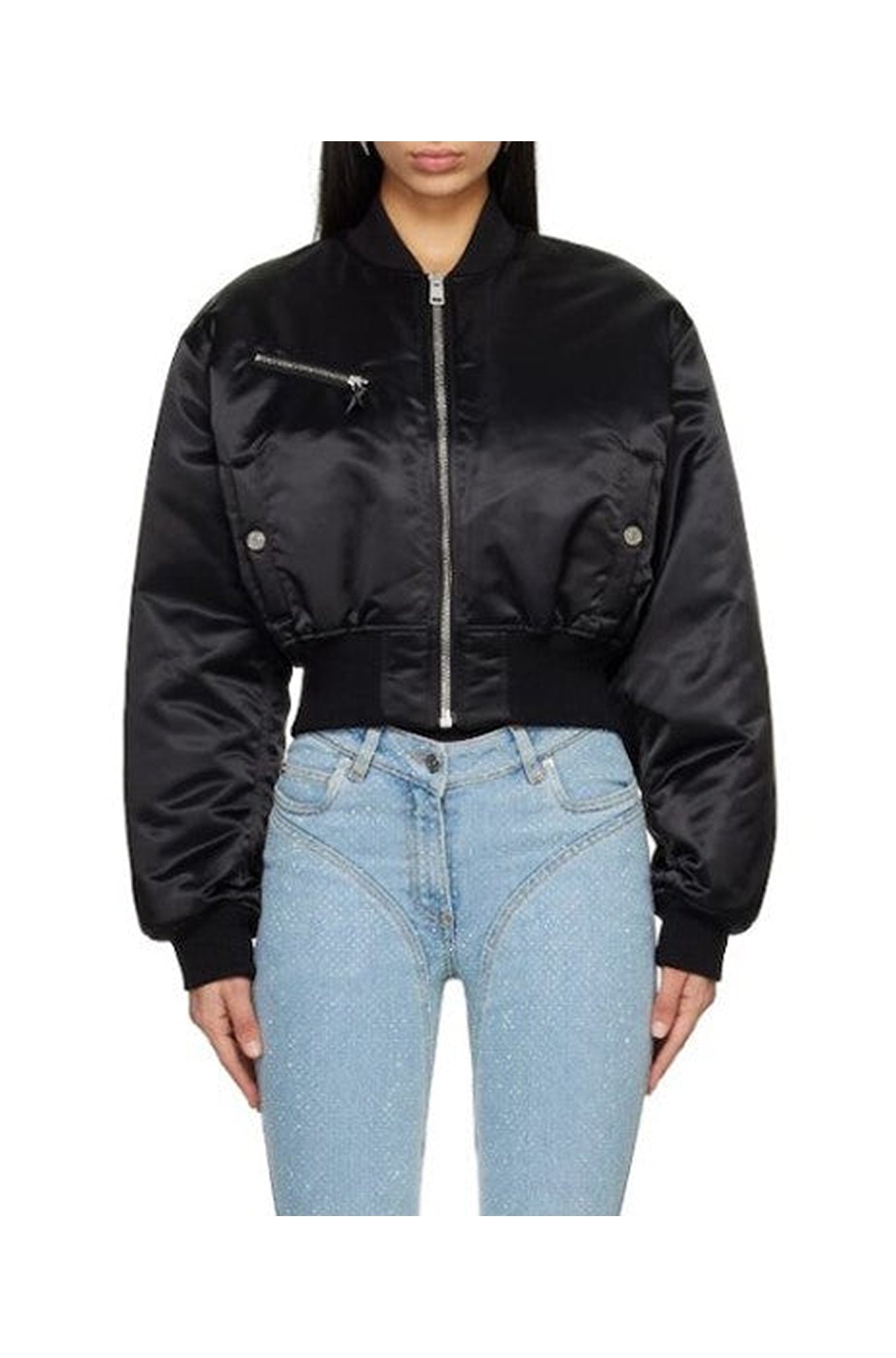 CROPPED NYLON BOMBERS
