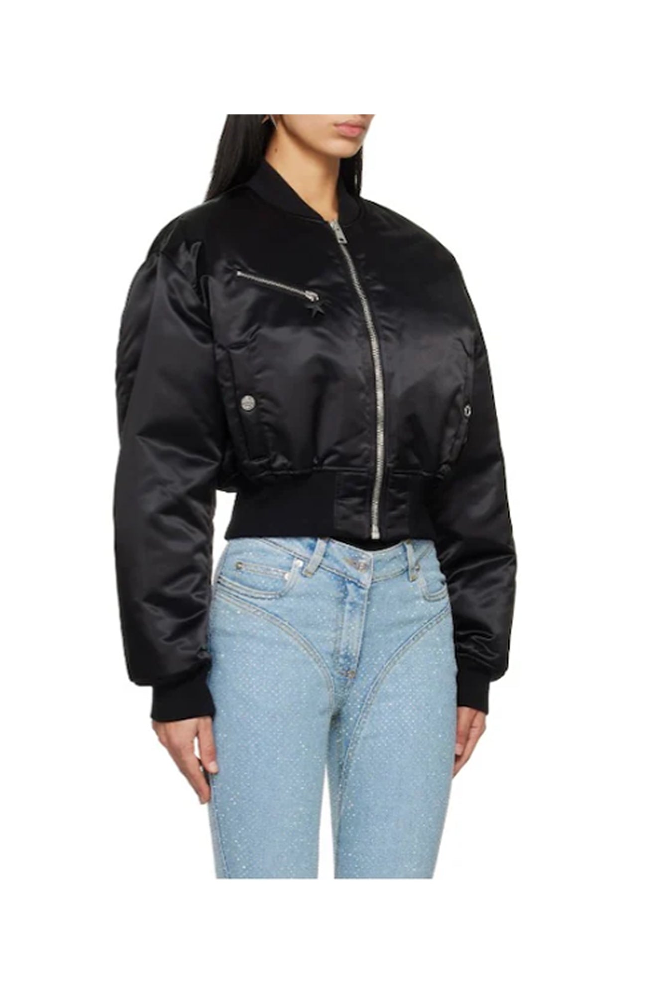 CROPPED NYLON BOMBERS