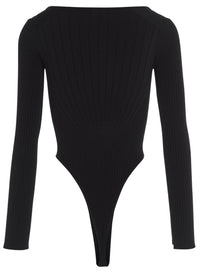WHITE KNITTED M BODYSUIT
