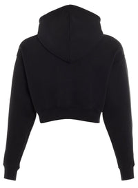 BLACK/BLACK // black mugler logo hoodie