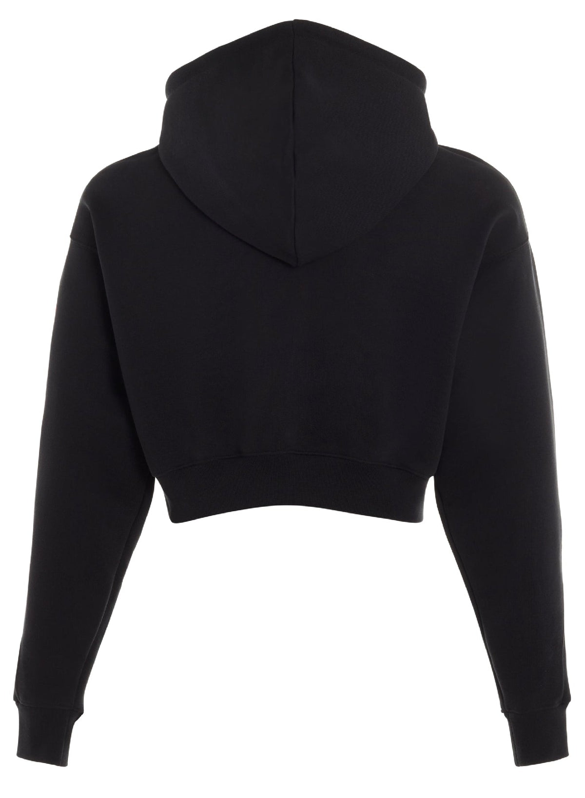 BLACK/BLACK // black mugler logo hoodie