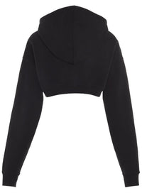 CROPPED MUGLER LOGO HOODIE