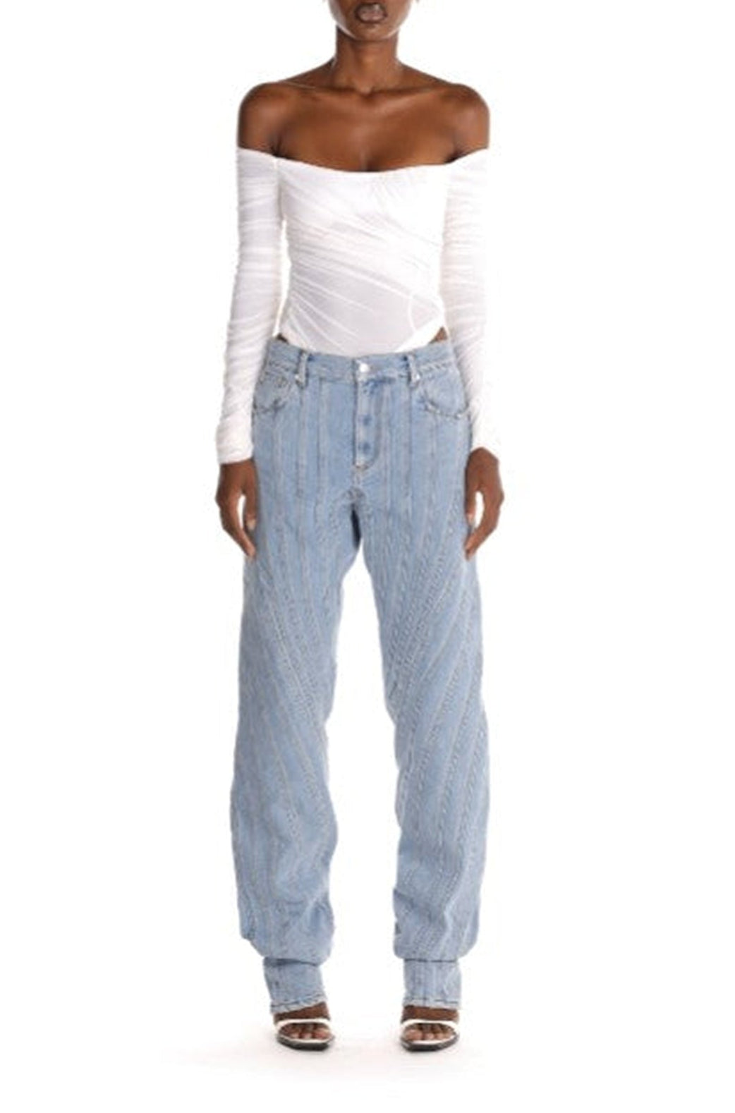 SPIRAL BAGGY DENIM JEANS