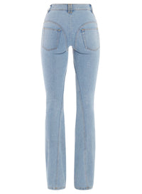 FLARE DENIM STRASS PANTS