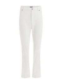 WHITE CAPRI DENIM PANTS