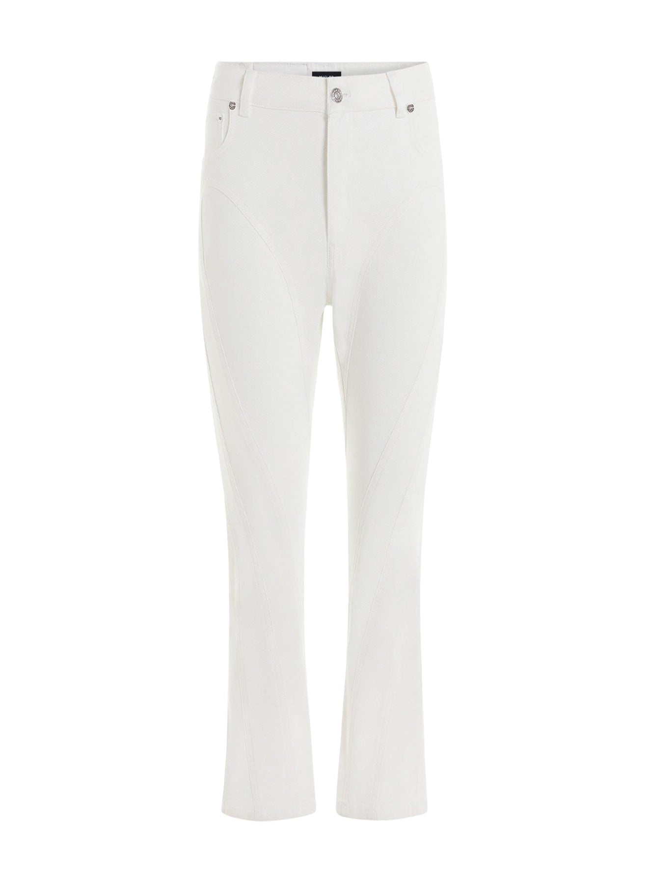 WHITE CAPRI DENIM PANTS