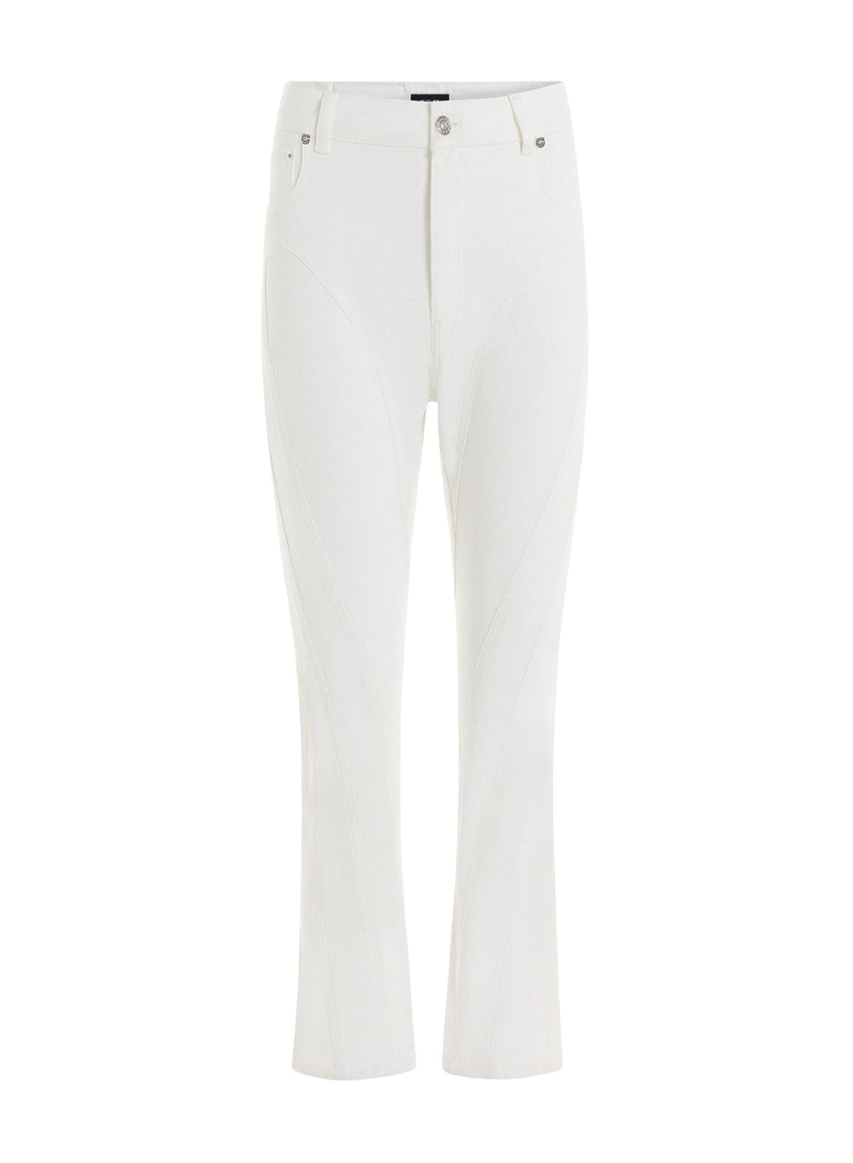 WHITE / WHITE // white capri jeans