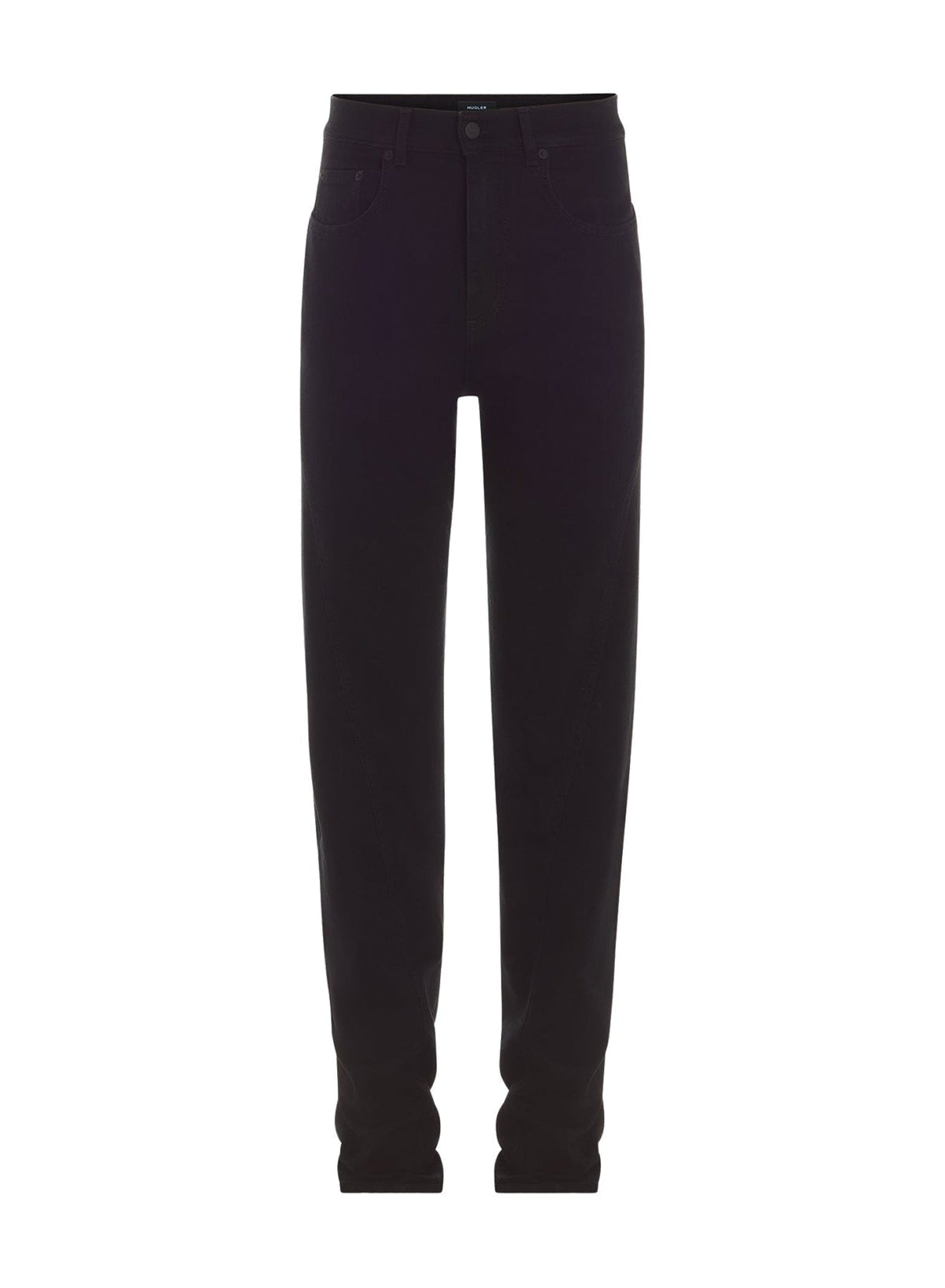 BLACK // black twisted seam denim jeans