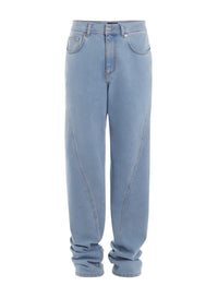 TWISTED SEAM DENIM JEANS