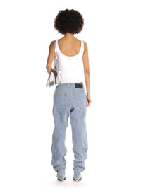 TWISTED SEAM DENIM JEANS