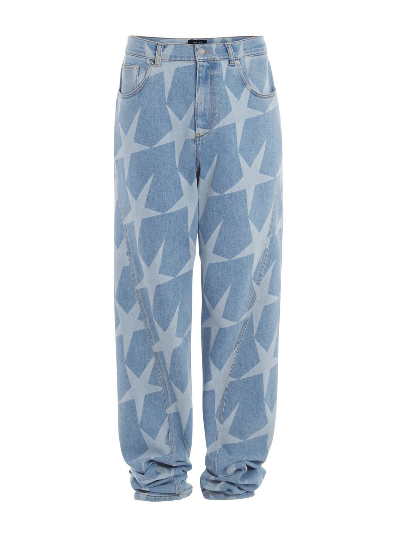 STAR PRINTED DENIM JEANS