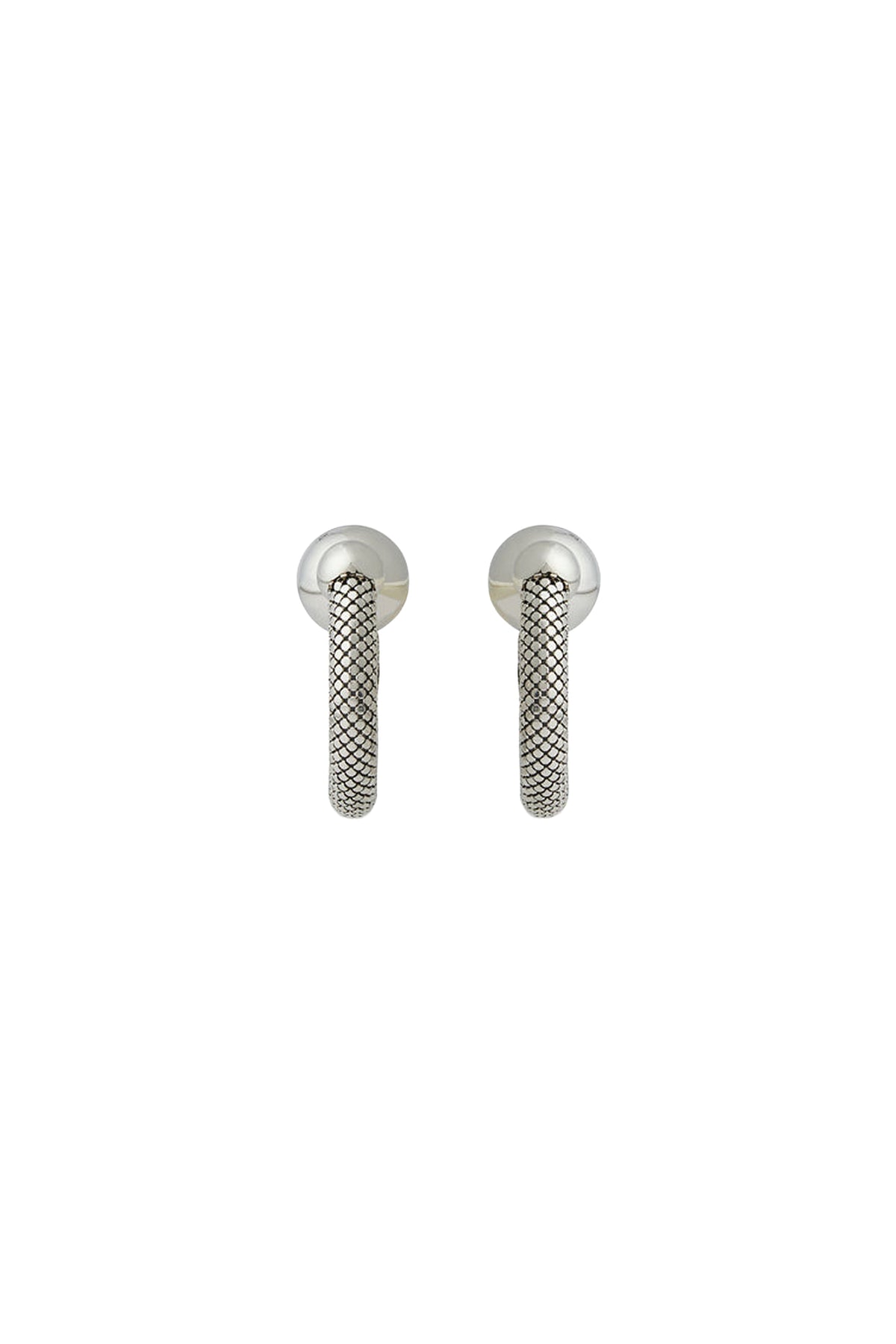 Boucles d'oreilles pixel tube - Silver