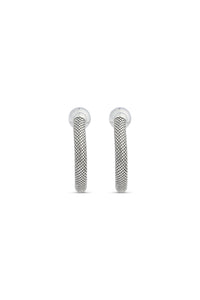 Boucles d'oreilles pixel tube - Silver