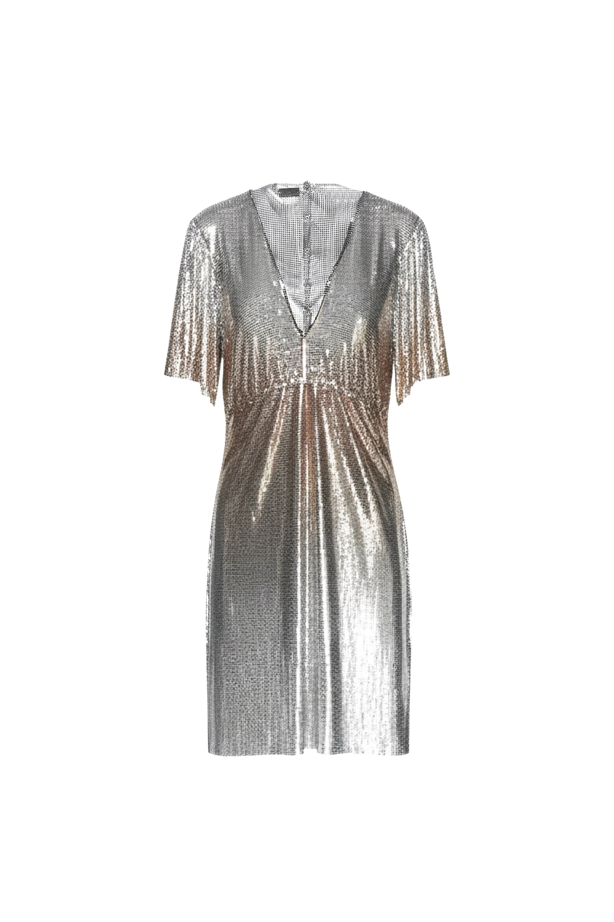 Short dress, short sleeves - Silver