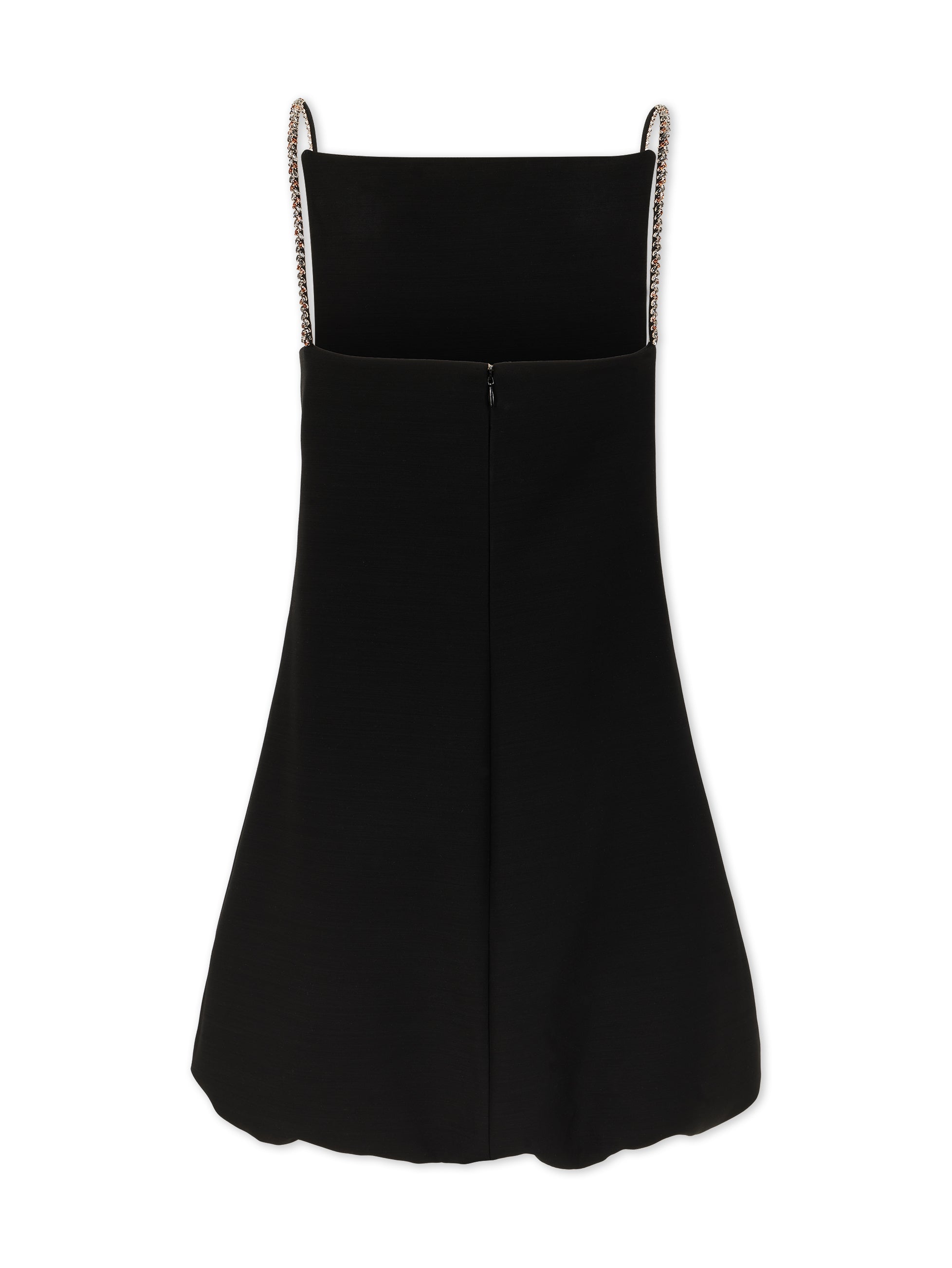 Wool print short dress - Black