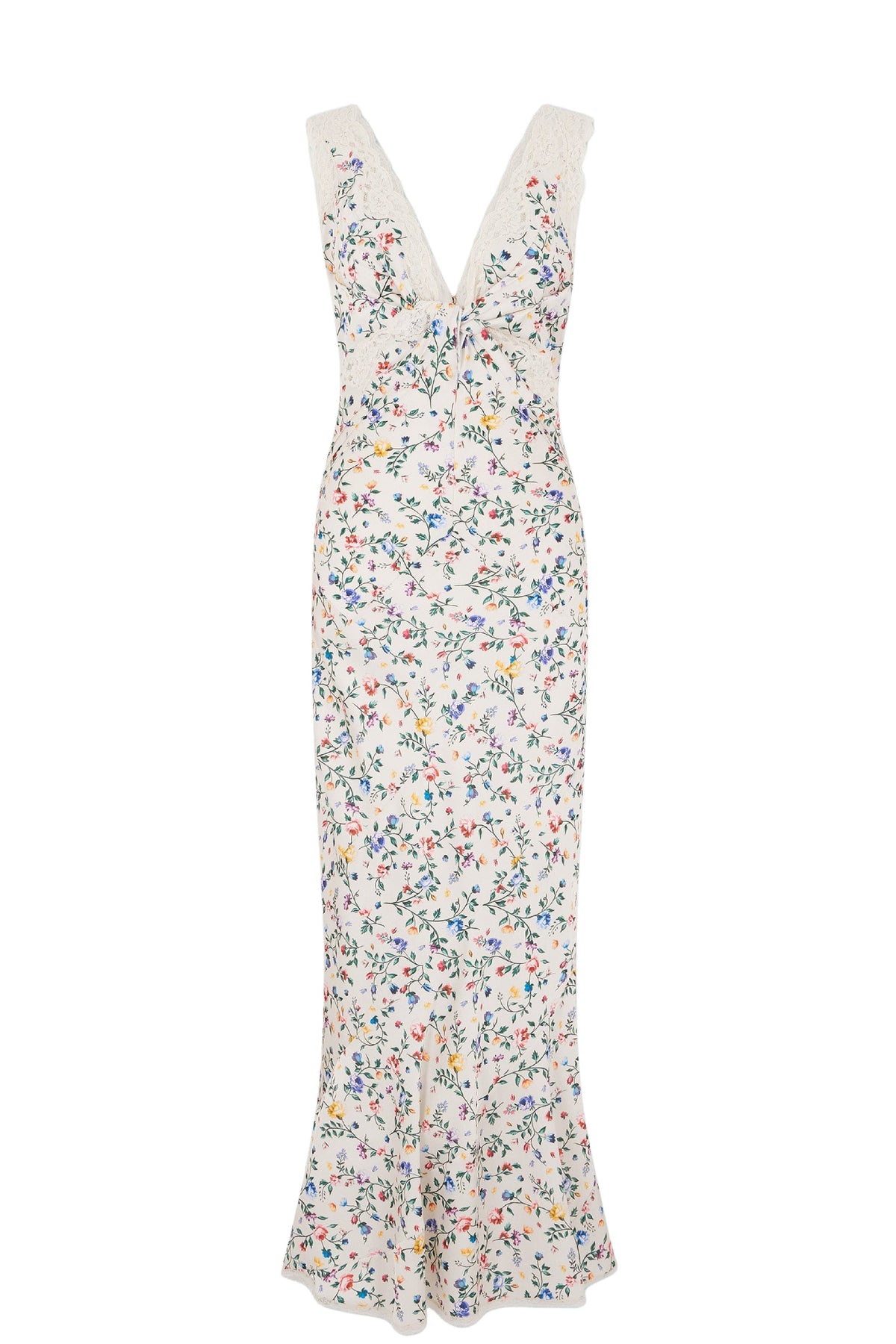 Robe longue décolleté plongeant - Herbier