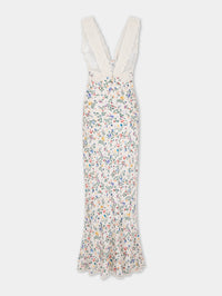 Robe longue décolleté plongeant - Herbier