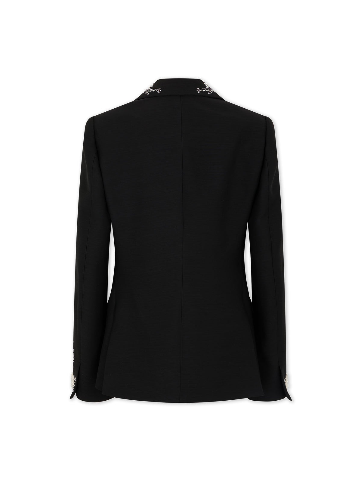 Blazer brodé en laine - Black