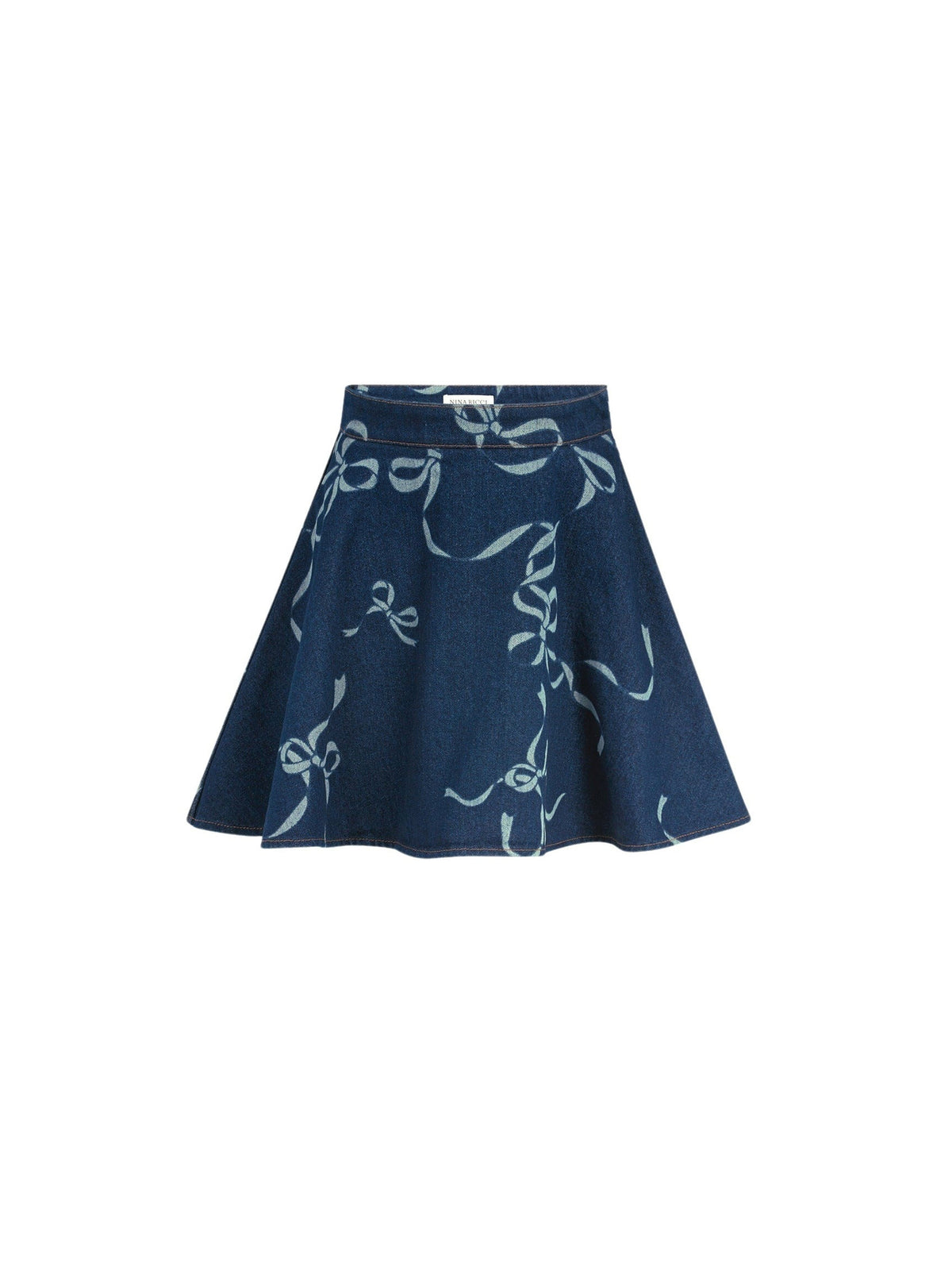 MINI JUPE ÉVASÉE EN JEAN - Bleu Foncé