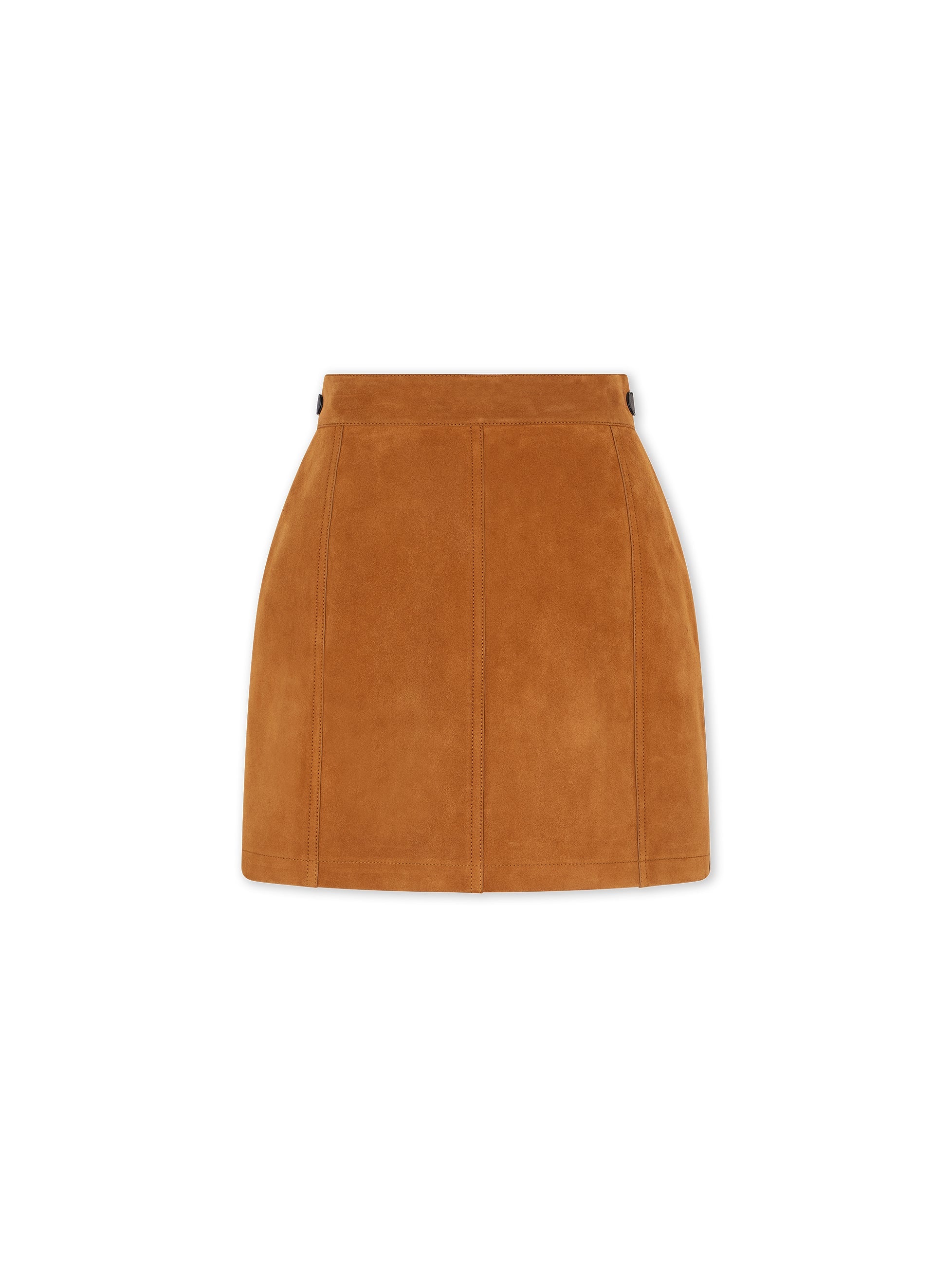 Jupe courte en cuir - Brown