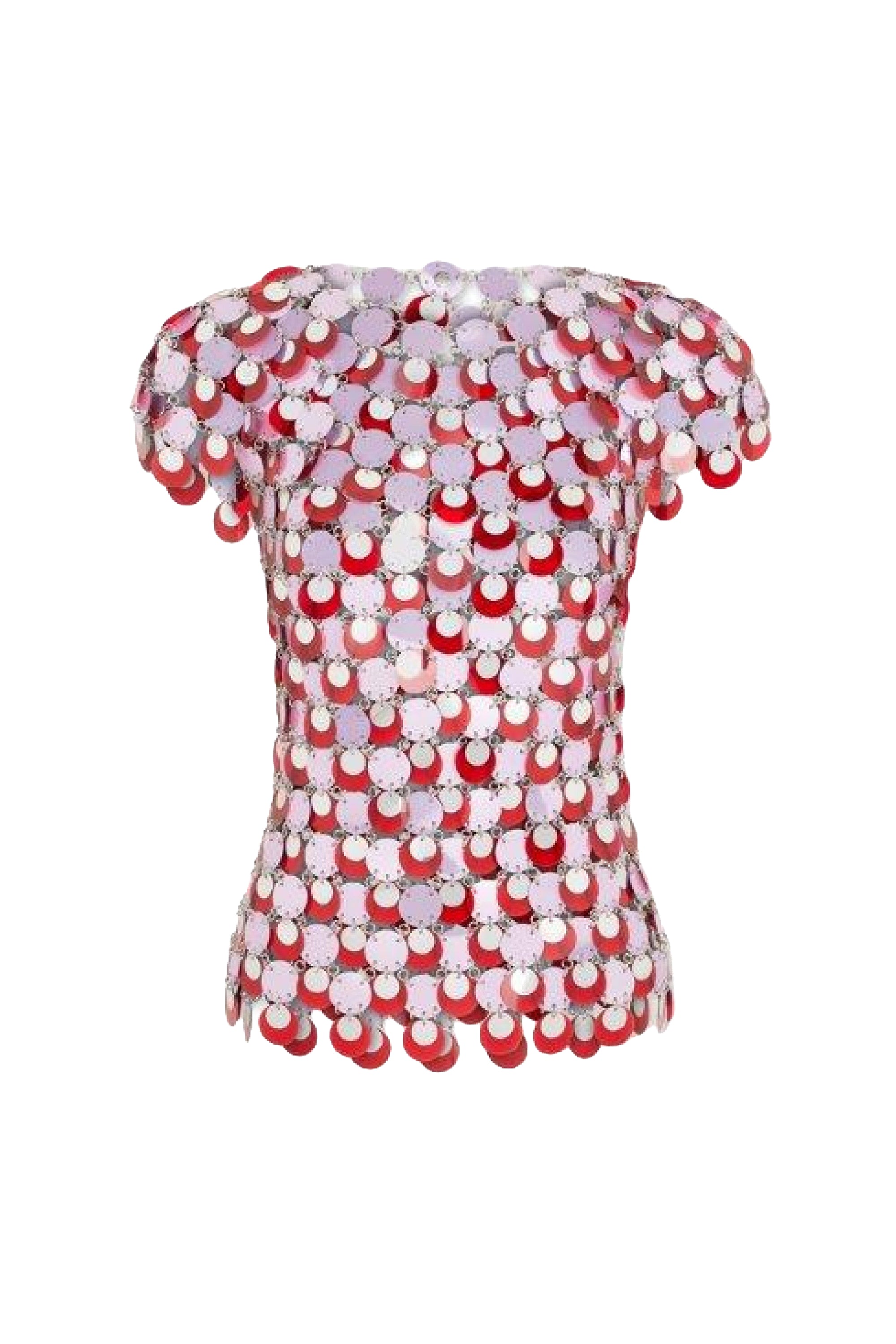 Short-sleeved sequin top - Lila