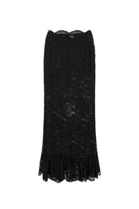 Maxi lace black skirt