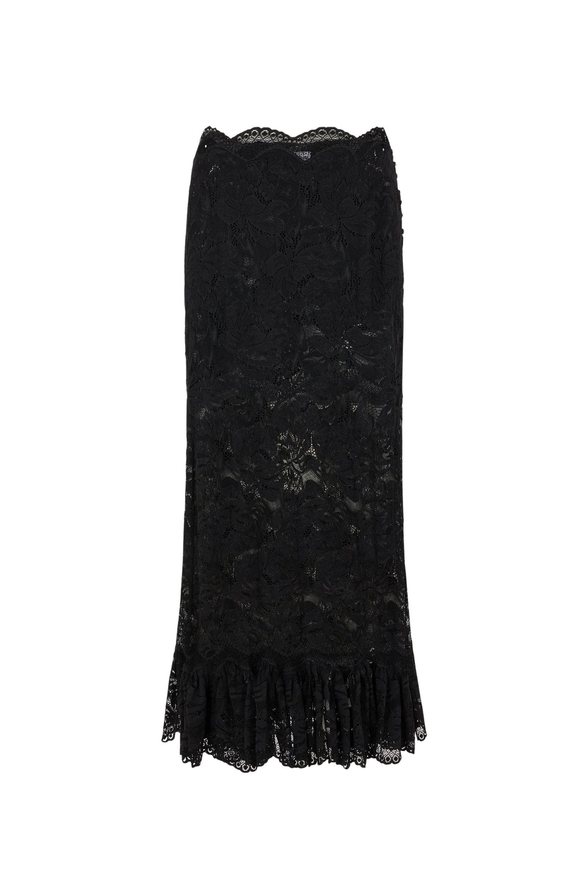 Maxi lace black skirt