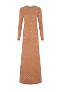 Robe longue à strass - New Caramel