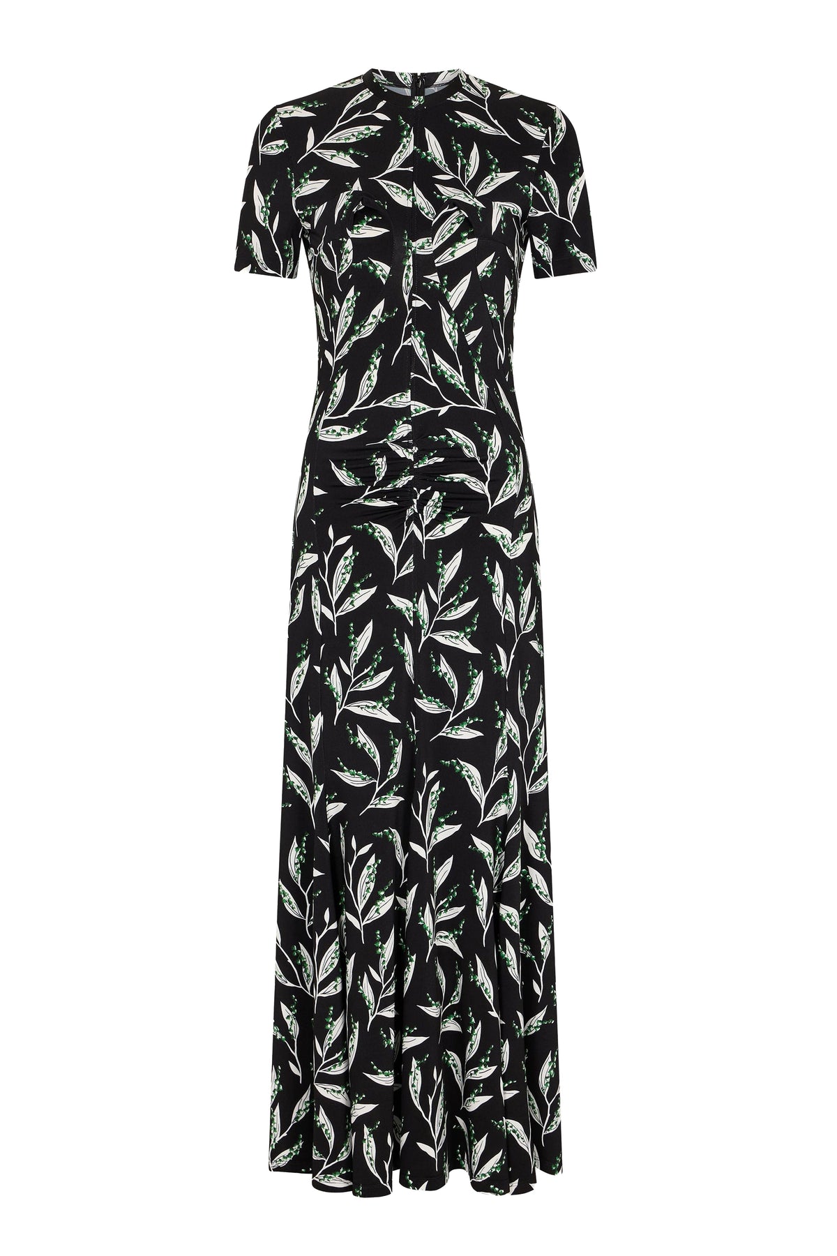 Robe longue à imprimé muguet - Muguet Noir