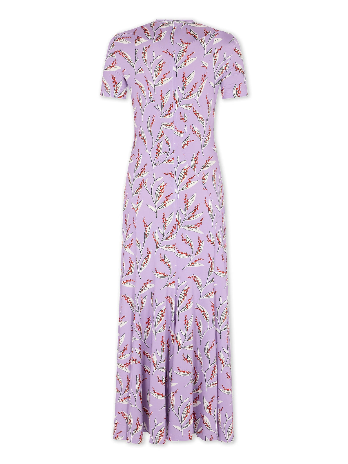Robe longue imprimée muguet - Muguet Lavande