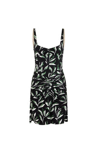 Robe courte à imprimé - Muguet Noir