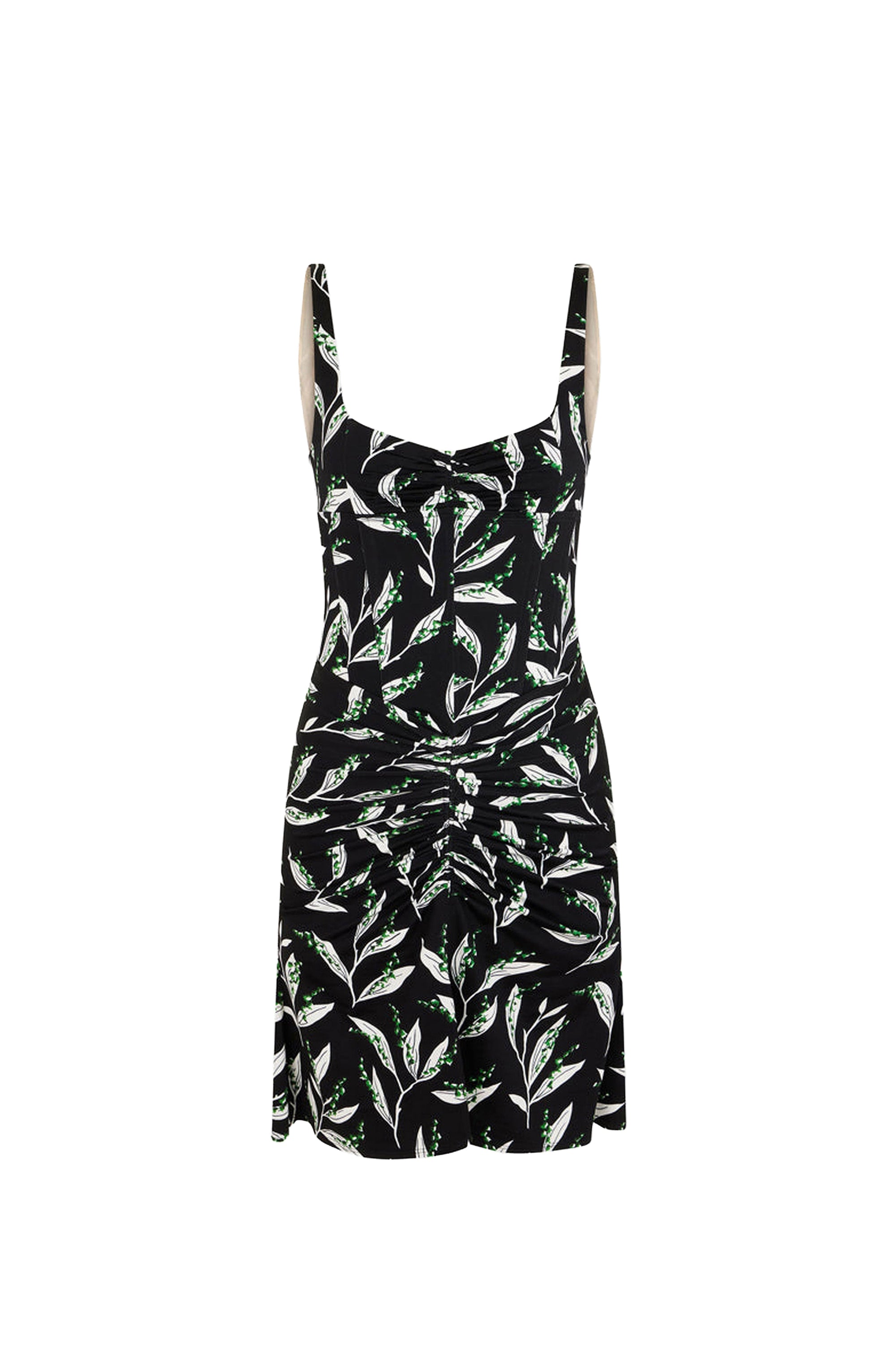 Robe courte à imprimé - Muguet Noir