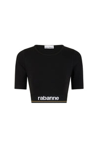 Crop top à manches courtes Bodyline - Black