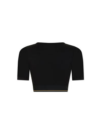 Crop top à manches courtes Bodyline - Black