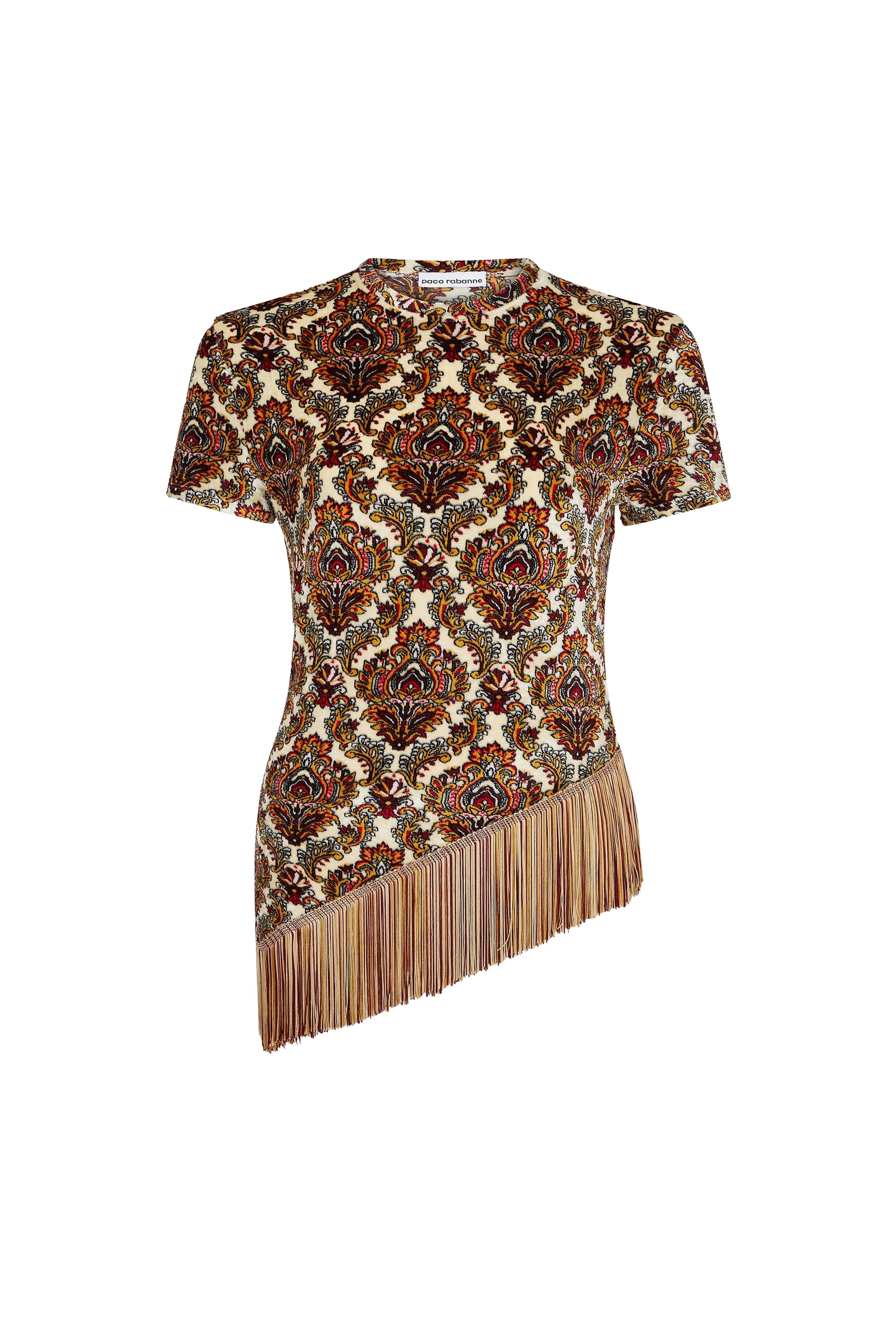 T-shirt asymétrique en jacquard - Cachemire