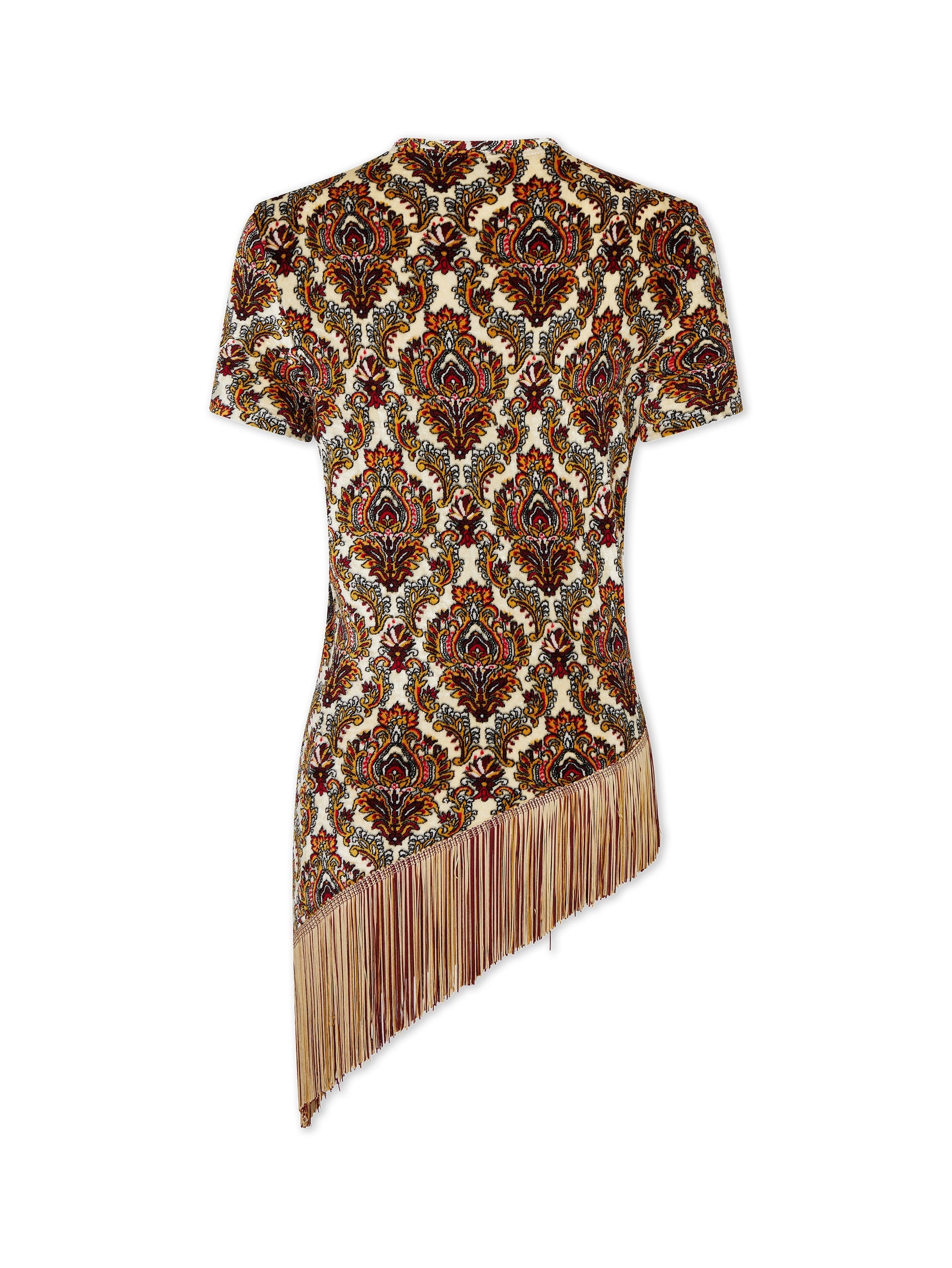 T-shirt asymétrique en jacquard - Cachemire