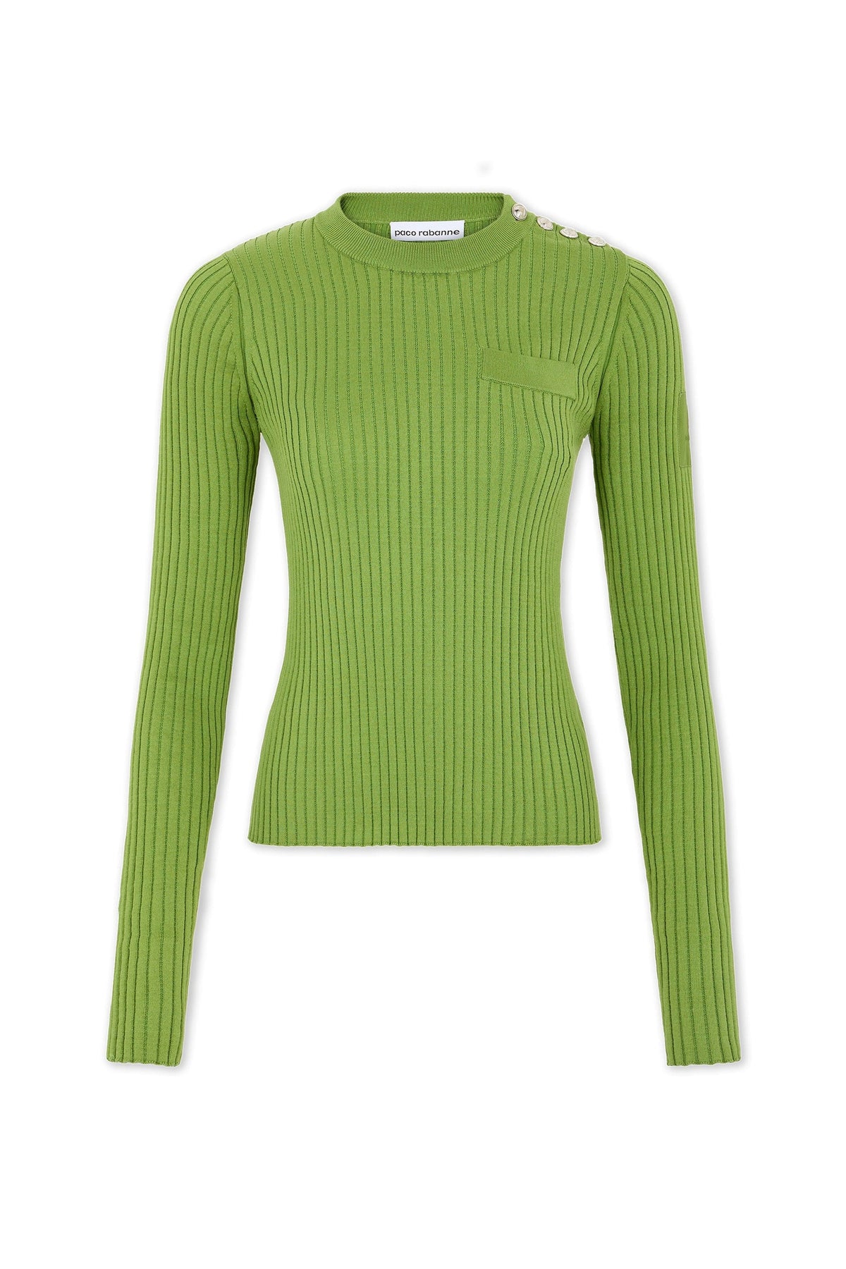 Pull côtelé à manches longues - Neo Kaki