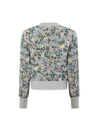 Pull jacquard imprimé fleuri - Silver Floral