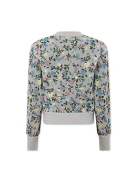 Pull jacquard imprimé fleuri - Silver Floral