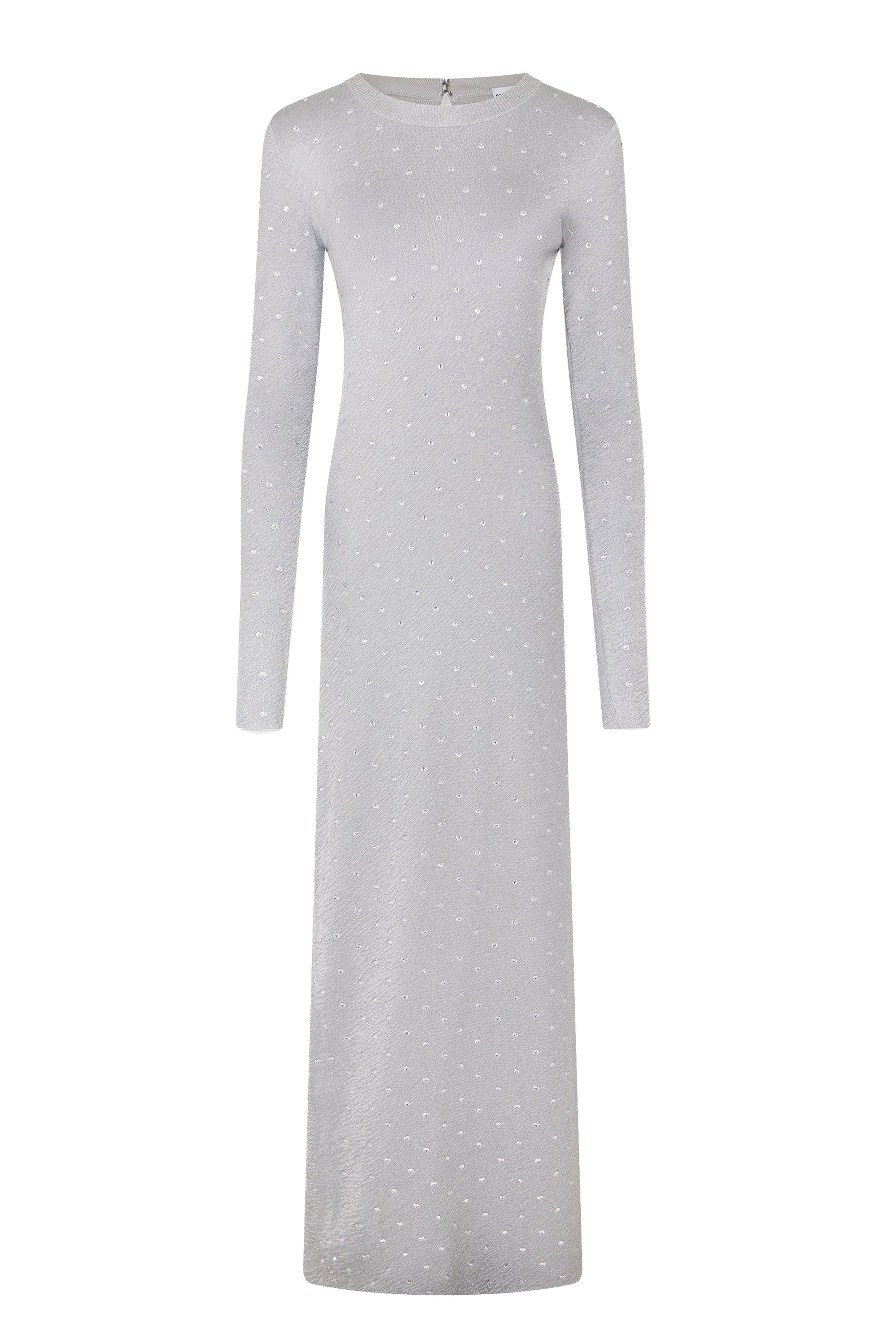 Maxi dress with openwork back - Silver