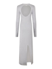 Maxi dress with openwork back - Silver