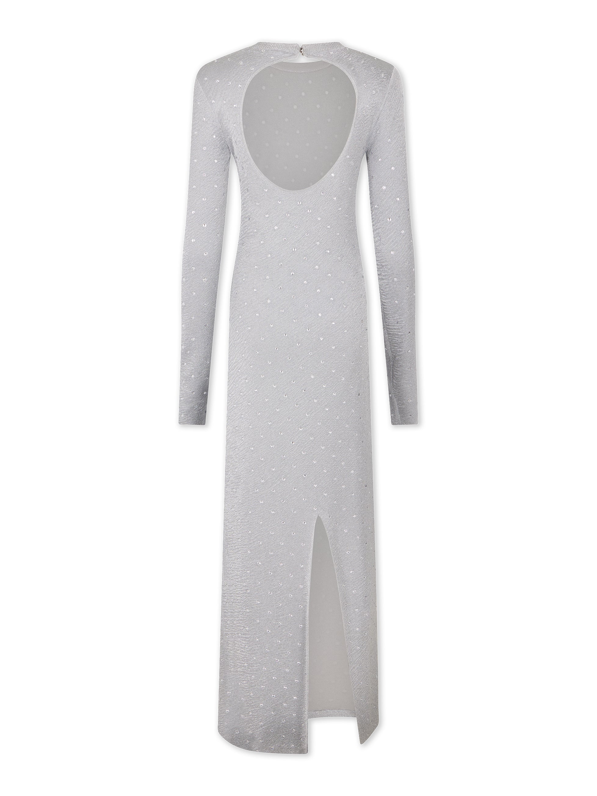 Maxi dress with openwork back - Silver