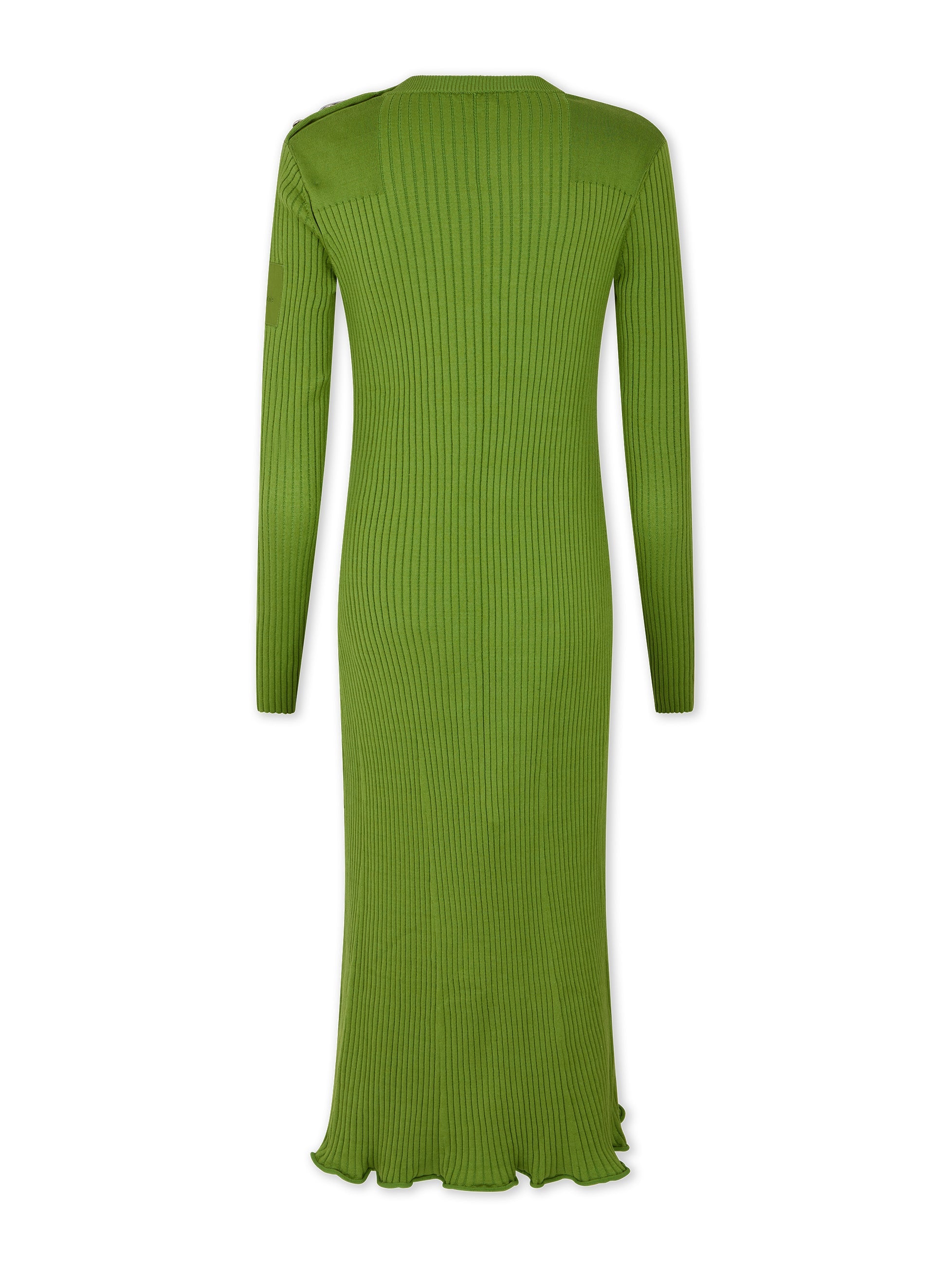 Slit mid-length knitted dress - Neo Kaki