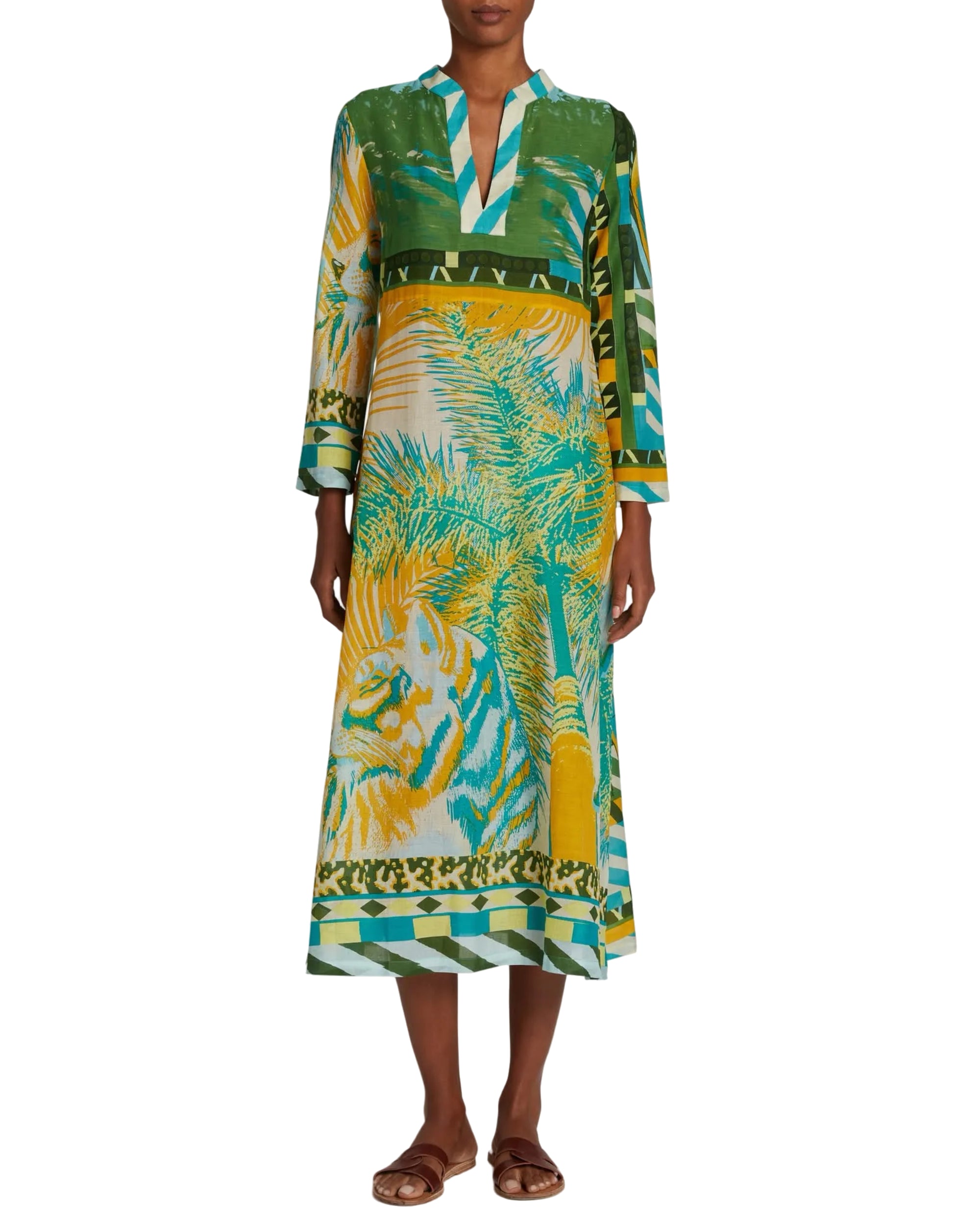 Caftan Giada à imprimé - Green
